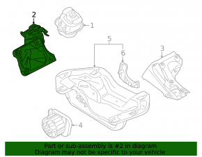 Кронштейн подушки двигателя правый BMW X5 F15 14-18 4.4T