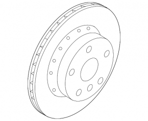 Disc de frână spate stânga BMW 2 G42 22-25 M2, 370 mm, compozit, perforat