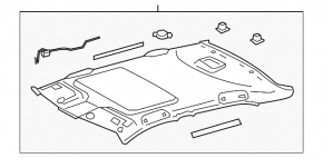 Обшивка потолка Toyota Camry v40 10-11 серая, под люк