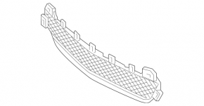 Grilă inferioară bară față AMG pentru Mercedes Clasa C W205 300/350e/350h/400 15-18, neagră
