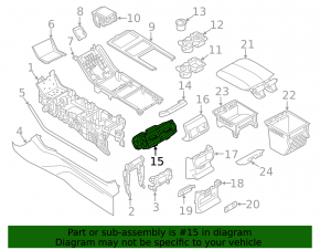 Deflector de aer consolă centrală neagră pentru Land Rover Range Rover Velar 18-23