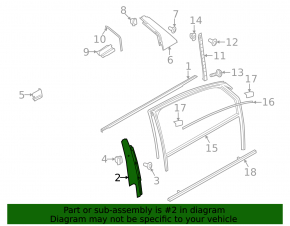 Накладка двери боковая задняя левая передняя Audi A8 19-25