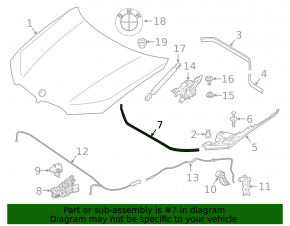 Уплотнитель капота передний BMW X5 G05 19-26