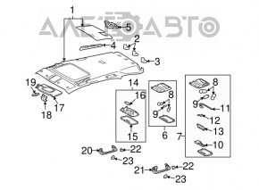 Обшивка потолка Lexus RX300 RX330 RX350 RX400h 04-09 беж под люк
