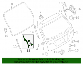 Датчик наклона двери багажника левый Subaru Outback 15-19