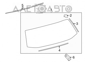 Стекло заднее двери багажника Toyota Prius V 12-17