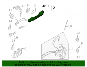 Механизм ручки двери передней левой Infiniti FX35 FX45 03-08