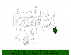 Крышка лампы правая Lexus RX300 RX330 RX350 RX400h 04-09