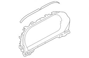 Cadru bord Audi A3 22-26 negru