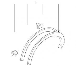 Ornamente aripă spate dreapta pentru Infiniti QX56 QX80 10-20