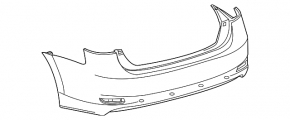 Бампер задний голый Lexus Hs250h 10-12