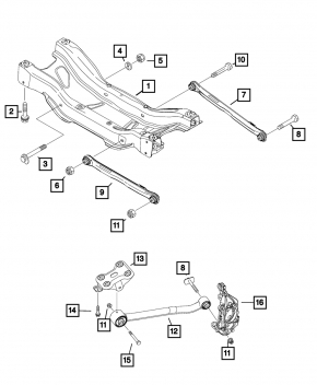 Подрамник задний Fiat 500X 16-18