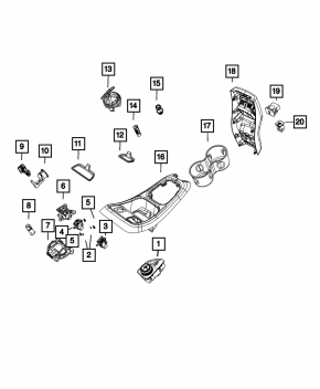 Накладка шифтера Jeep Compass 17-21
