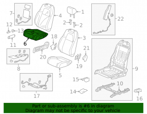 Пассажирское сидение Honda CRV 17-22 с airbag, электрическое, подогрев, перфорация, кожа бежевая
