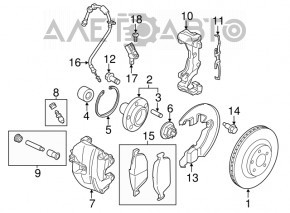 Ступица передняя левая Ford Transit Connect MK2 13-18