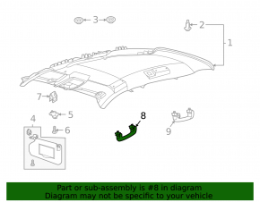 Ручка потолка передняя правая Ford Bronco Sport 21-26 серая