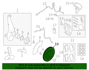 Disc de frână față stânga pentru Land Rover Range Rover 13-21 380/34mm