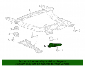 Лопух переднего подрамника задний левый Chevrolet Malibu 16-23