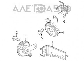 Кронштейн сигнала low Honda Civic XI FE/FL 22-26