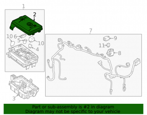 Крышка блока предохранителей подкапотная Buick Encore 18-21 LUV