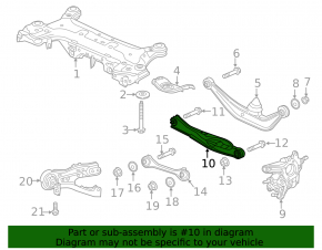 Braț de control spate dreapta pentru Honda Odyssey 18-26