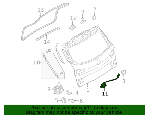 Кнопка замка двери багажника Subaru b9 Tribeca