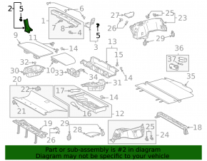 Накладка проема багажника правая Lexus RX300 RX330 RX350 RX400h 04-08 беж, потерта