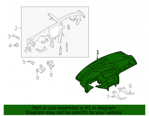 Торпедо передняя панель без AIRBAG Audi A4 B8 08-12 серая дорест