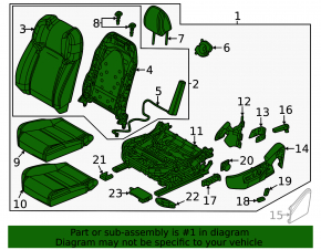 Водительское сидение Mazda CX-50 23-26 с airbag, механическое, комбинированный кожзам черный