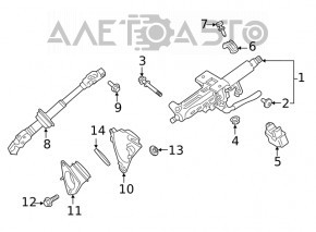 Рулевой карданчик Toyota Rav4 19-25