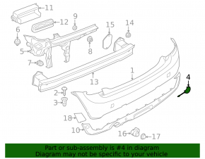 Заглушка буксировочного крюка заднего бампера левая Mini Cooper F56 3d 14-24