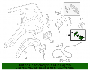 Ручка открытия лючка бензобака салонная Subaru Forester 14-18 SJ царапины