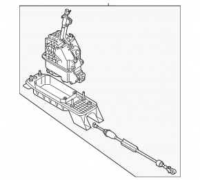 Schimbătorul de viteze automat cu cablu pentru VW Passat b7 12-15 SUA
