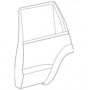 Дверь голая задняя левая Toyota Land Cruiser 08-11