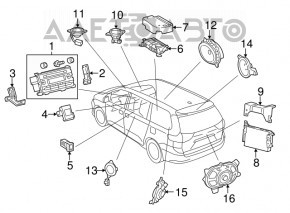 Multimedia control module Toyota Sienna 11-14