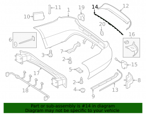 Bandă centrală bară spate Mercedes Clasa E W212 10-13 AMG pachet