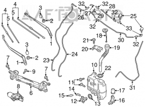Поводок дворника левый Mazda CX-9 16-23