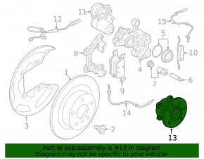 Ступица задняя левая BMW 2 F44 20-24 FWD