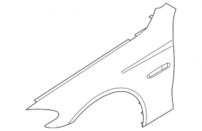 Aripa față stânga BMW 5 F10 11-16 aluminiu nou neoriginal
