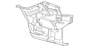 Suport bara spate pe aripa dreapta pentru BMW 5 G60 24-26