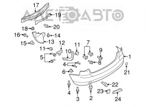 Бампер задний голый Mazda CX-7 06-09
