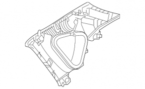 Накладка задней стойки верхняя левая Mazda CX-5 17-25 черная