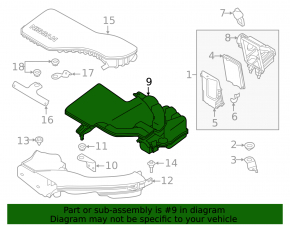 Conducta de aer Nissan Rogue Sport 17-19 pentru filtru nou original