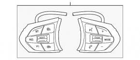 Кнопки управления на руле BMW 4 F32/33/36 14-20 под адаптивный круиз, M Sport