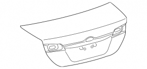 Крышка багажника Toyota Camry v50 12-14 usa SE под спойлер и камеру