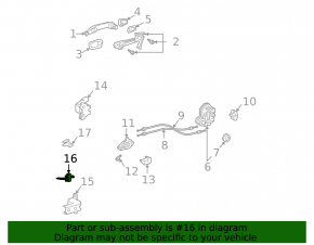 Ограничитель двери задней левой Lexus RX300 RX330 RX350 RX400h 04-09