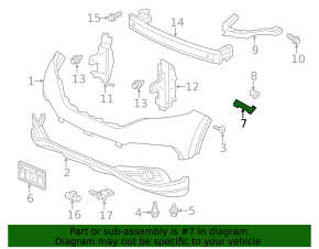 Крепление переднего бампера правое Honda CRV 12-16