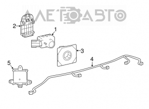 Проводка парктроников заднего бампера Lexus RX350 RX450h 16-19