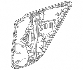 Стеклоподъемник с мотором задний правый Mercedes W167 GLE 350 450 20-26