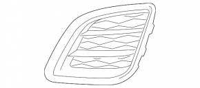 Решетка переднего бампера левая Mazda CX-7 10-12 рест